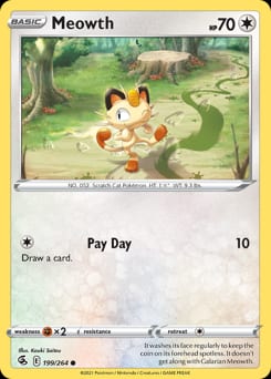2021 Fusion Strike Meowth #199 card