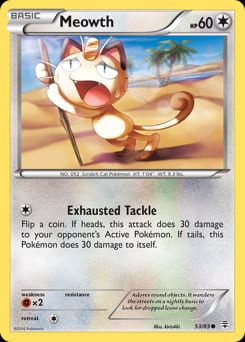 2016 Generations Meowth #53 card