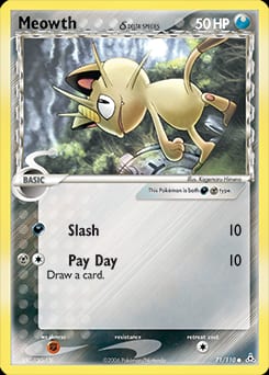 2006 Holon Phantoms Meowth δ #71 card