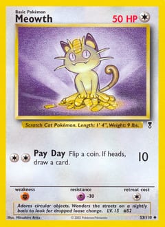 2002 Legendary Collection Meowth #53 card