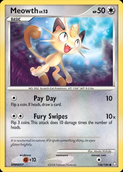 2008 Legends Awakened Meowth #106 card