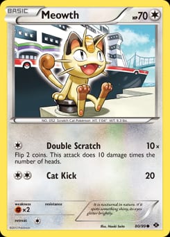 2012 Next Destinies Meowth #80 card