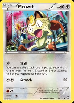 2016 Steam Siege Meowth #88 card