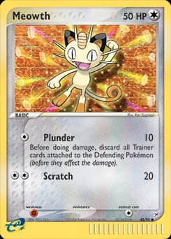 2004 Team Magma vs Team Aqua Meowth #42 card