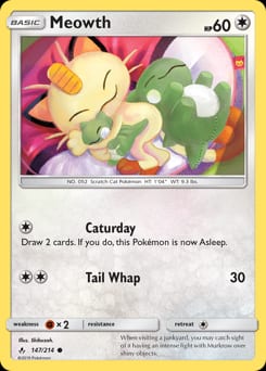 2019 Unbroken Bonds Meowth #147 card