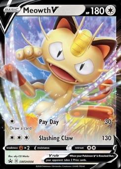 SWSH Black Star Promos Meowth V #SWSH004 card