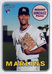 2018 Topps Heritage Base Set Merandy Gonzalez #698 card