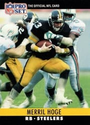 1990 Pro Set Base Set Merril Hoge #268 card