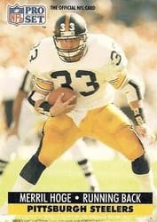 1991 Pro Set Base Set Merril Hoge #274 card