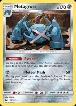 2018 Celestial Storm Metagross #95 card