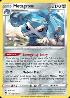 2022 Silver Tempest Metagross #119 card