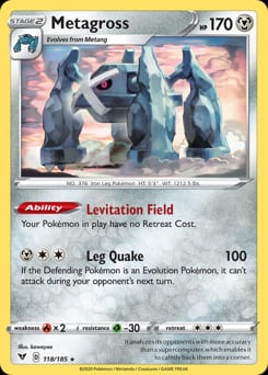 2020 Vivid Voltage Metagross #118 card