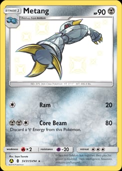 Hidden Fates Shiny Vault Metang #SV31 card