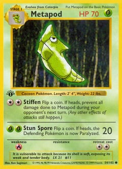 Base Metapod #54 card