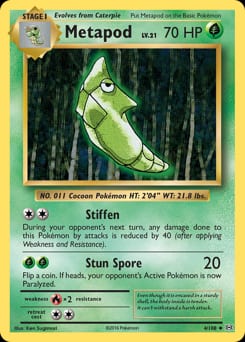 Evolutions Metapod #4 card