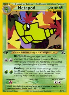 Neo Discovery Metapod #42 card