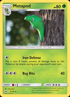 Sun & Moon Metapod #2 card