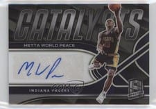 2021-22 Panini Spectra Catalysts Signatures Metta World Peace #CAS-MWP card