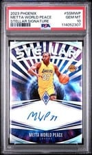 2023-24 Panini Phoenix Stellar Signatures Metta World Peace #SS-MWP card
