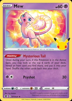 2021 Celebrations Mew #11 card