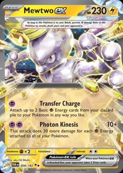 Paradox Rift Mewtwo ex #58 card