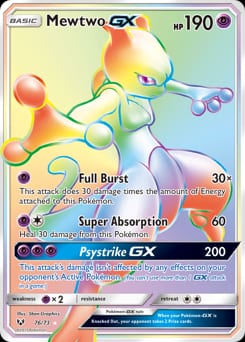 Shining Legends Mewtwo-GX #76 card