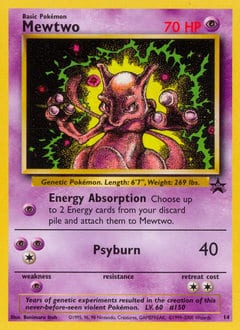 1999 Wizards Black Star Promos Mewtwo #14 card