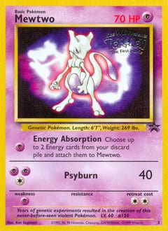 1999 Wizards Black Star Promos Mewtwo #3 card