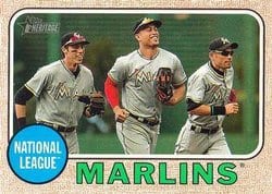 2017 Topps Heritage Base Set Miami Marlins #347 card