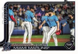 2025 Topps Base Set Miami Marlins #340 card