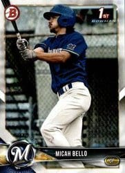 2018 Bowman Draft Base Set Micah Bello #BD-111 card