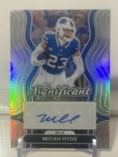 2024 Panini Prizm Significant Signatures Micah Hyde #SS-MHE card