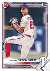 2021 Bowman Draft Base Set Micah Ottenbreit #BD-170 card