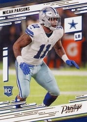 2021 Panini Chronicles Prestige Rookies Update Micah Parsons #244 card