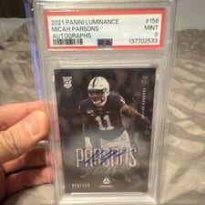 2021 Panini Luminance Autographs Micah Parsons #156 card