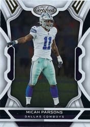 2022 Panini Certified Base Set Micah Parsons #29 card