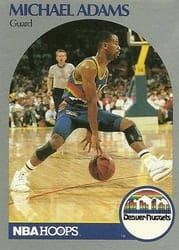 1990-91 Hoops Base Set Michael Adams #91 card