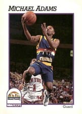 1991-92 Hoops Base Set Michael Adams #51 card
