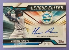 2025 Topps Pro Debut League Elites Autographs Michael Arroyo #LEA-MA card
