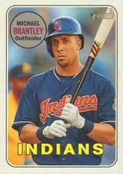 2018 Topps Heritage Base Set Michael Brantley #385 card