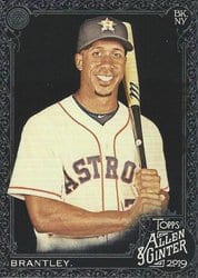 2019 Topps Allen & Ginter X Base Set Michael Brantley #218 card