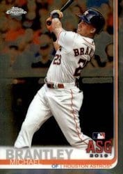 2019 Topps Chrome Update Base Set Michael Brantley #80 card