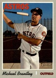 2019 Topps Heritage Base Set Michael Brantley #503 card