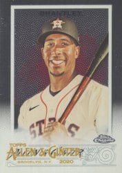 2020 Topps Allen & Ginter Chrome Base Set Michael Brantley #241 card