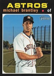 2020 Topps Heritage Base Set Michael Brantley #425 card