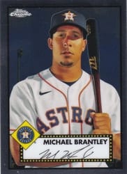2021 Topps Chrome Platinum Anniversary Base Set Michael Brantley #423 card