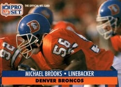 1991 Pro Set Base Set Michael Brooks #137 card