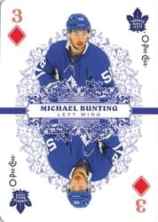 2022-23 O-Pee-Chee Playing Cards Michael Bunting #3-DIAMONDS card