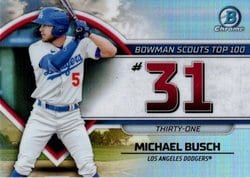 2023 Bowman Bowman Scouts Top 100 Michael Busch #BTP-31 card