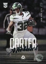 2021 Panini Chronicles Luminance Update Rookies Michael Carter #207 card